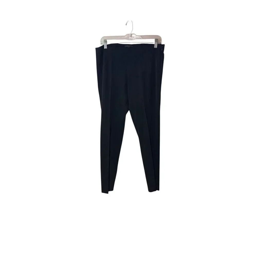Theory Woman’s Black Side Zip Ankle pant’s Workwear Size Large